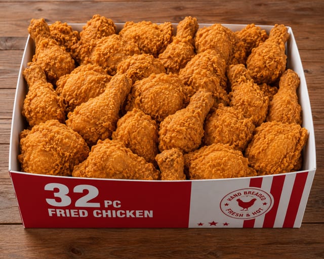 32 Piece Fried Chicken.