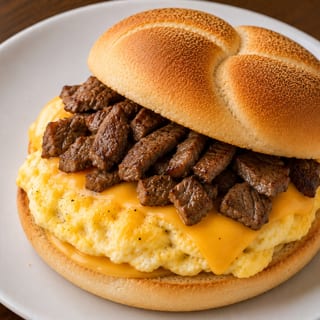 Steak, Egg, and Cheese