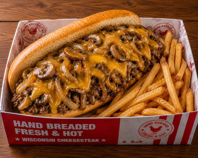 Wisconsin Cheesesteak w/ Fries.