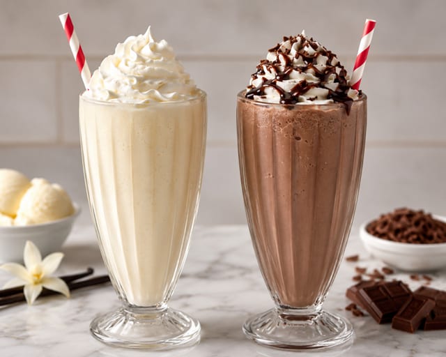 Vanilla, Chocolate Milk Shake 20 Oz.