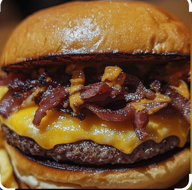 Cowboy Burger w/ Fries.