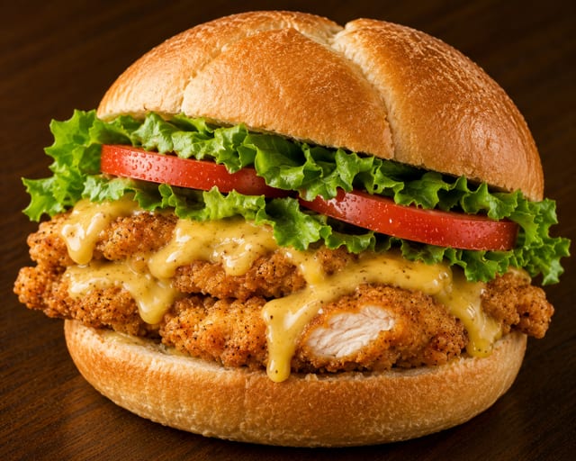 Jungle Habitat Chicken Finger Sandwich.