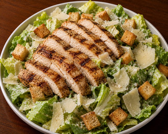 Grilled Chicken Caesar Salad.