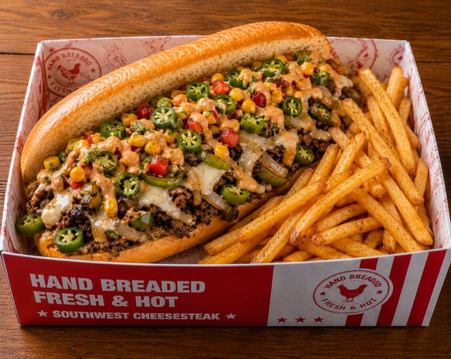 Southwest Cheesesteak w/ Fries.