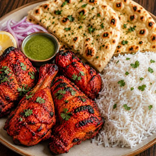 Chicken Tikka Masala w/ Basmati Rice and Naan