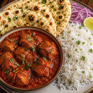Tandoori Chicken w/ Basmati Rice and Naan