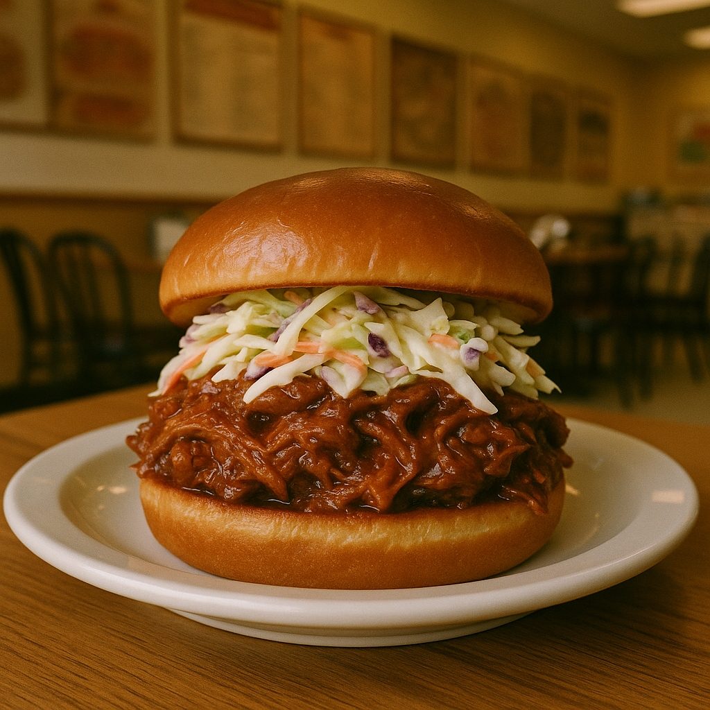 BBQ Pulled Pork Sandwich.