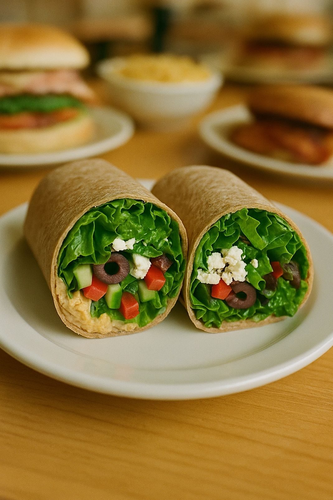 Mediterranean Veggie Wrap.