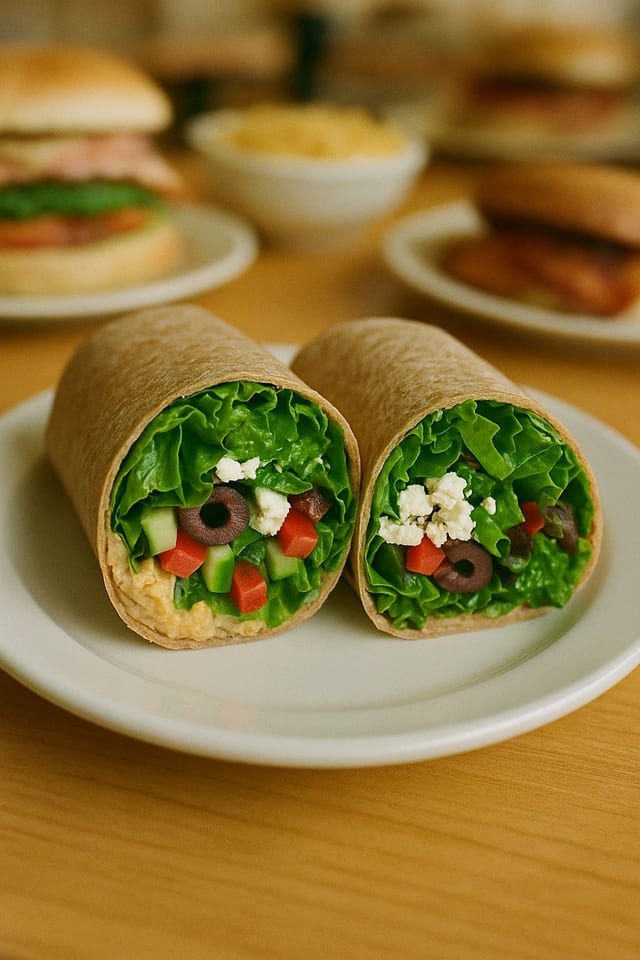 Mediterranean Veggie Wrap.
